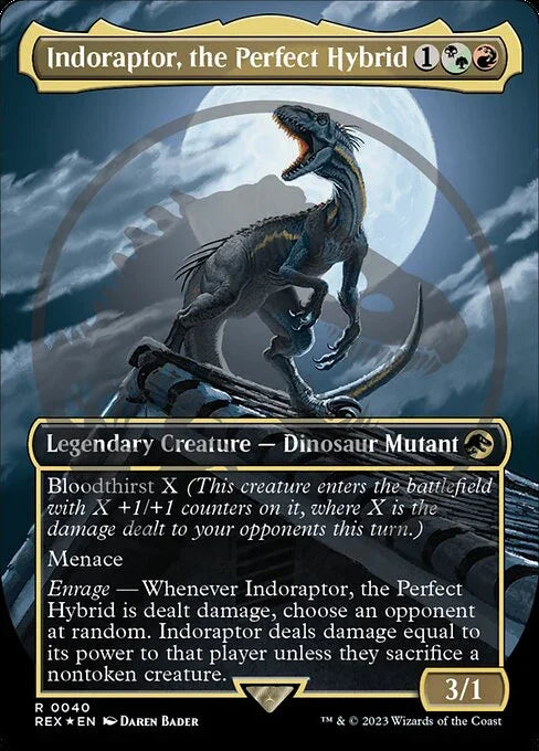 [Foil] REX 040 Indoraptor, the Perfect Hybrid (0040 - Emblem Foil) R