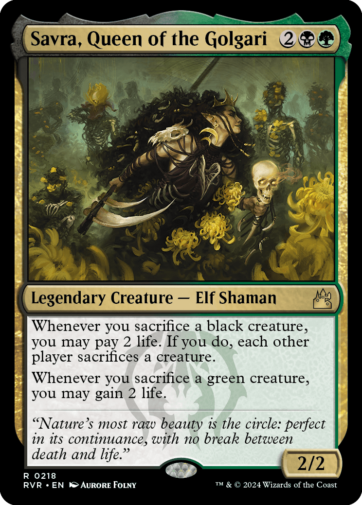 RVR 218 Savra, Queen of the Golgari R