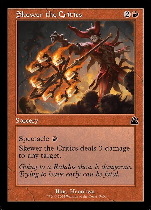 [Foil] RVR 340 Skewer the Critics (0340 - Retro Frame) C