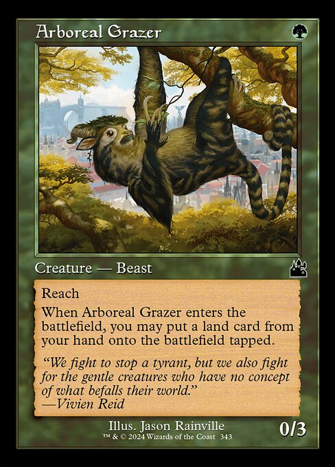 [Foil] RVR 343 Arboreal Grazer (0343 - Retro Frame) C