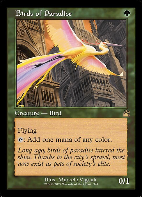 [Foil] RVR 344 Birds of Paradise (0344 - Retro Frame) R