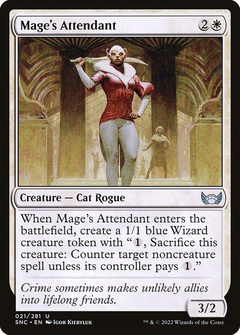 [Foil] SNC 021 Mage's Attendant U