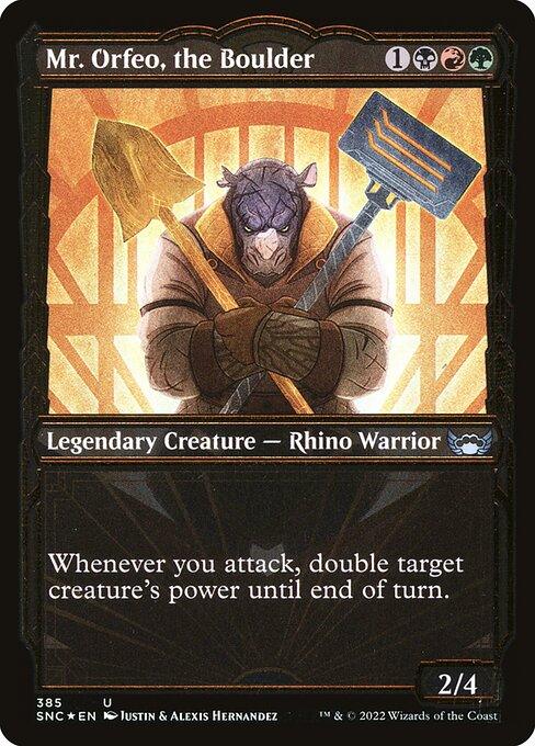 [Foil] SNC 385 Mr. Orfeo, the Boulder (Showcase - Gilded Foil) U