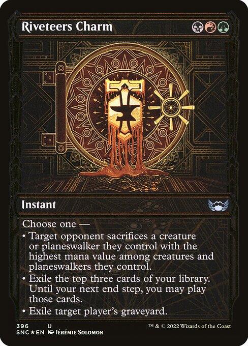 [Foil] SNC 396 Riveteers Charm (Showcase - Gilded Foil) U