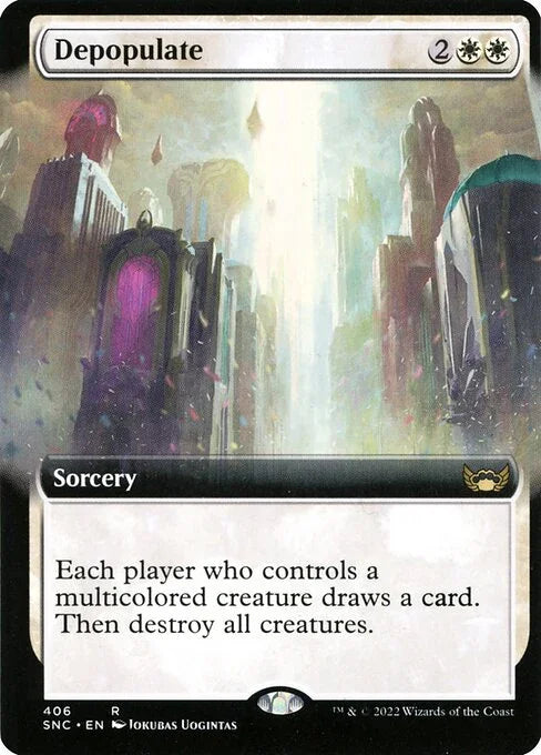 [Foil] SNC 406 Depopulate (Extended Art) R