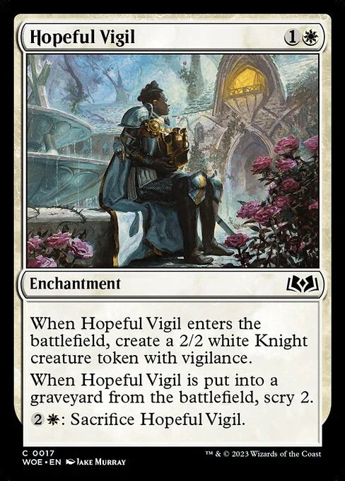 [Foil] WOE 017 Hopeful Vigil C