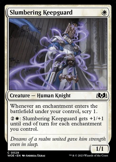 [Foil] WOE 029 Slumbering Keepguard C