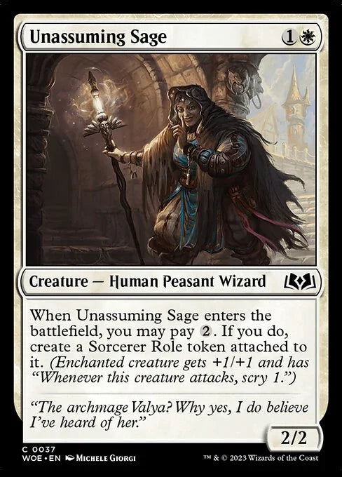 [Foil] WOE 037 Unassuming Sage C