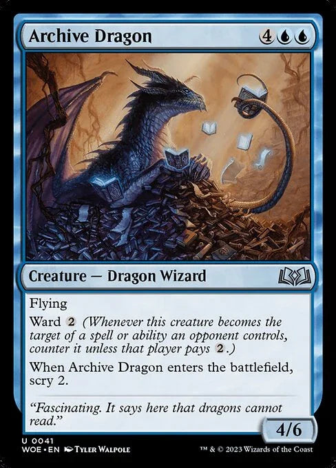 [Foil] WOE 041 Archive Dragon U