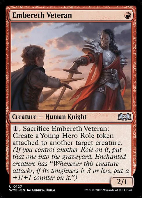 [Foil] WOE 127 Embereth Veteran U