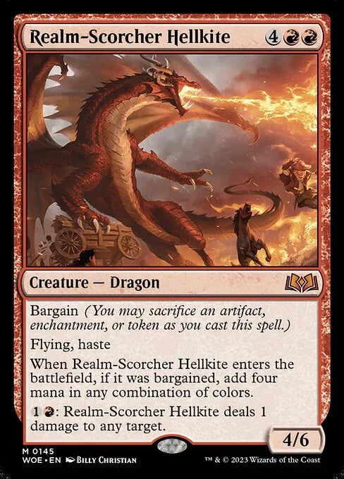 [Foil] WOE 145 Realm-Scorcher Hellkite M