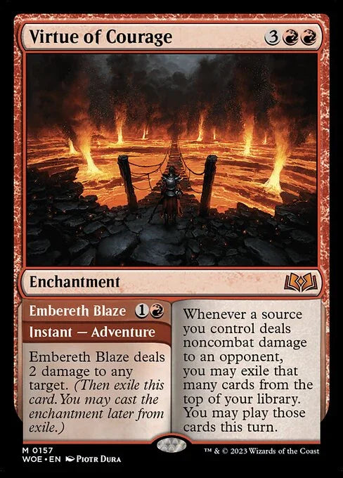 [Foil] WOE 157 Virtue of Courage M