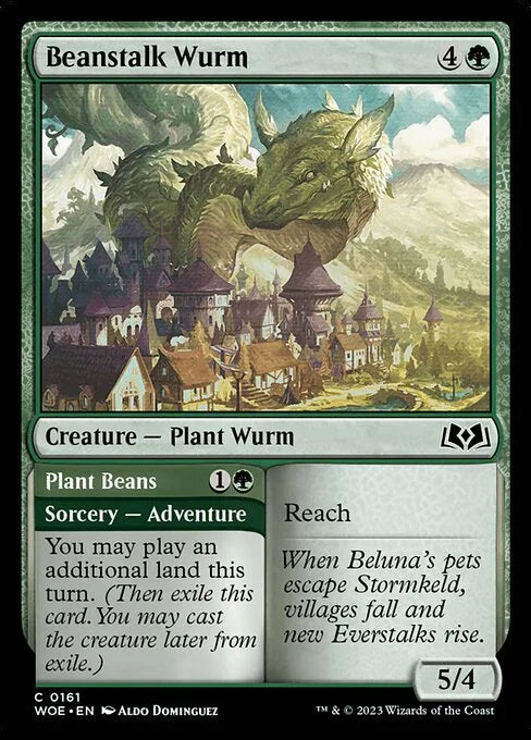 [Foil] WOE 161 Beanstalk Wurm C