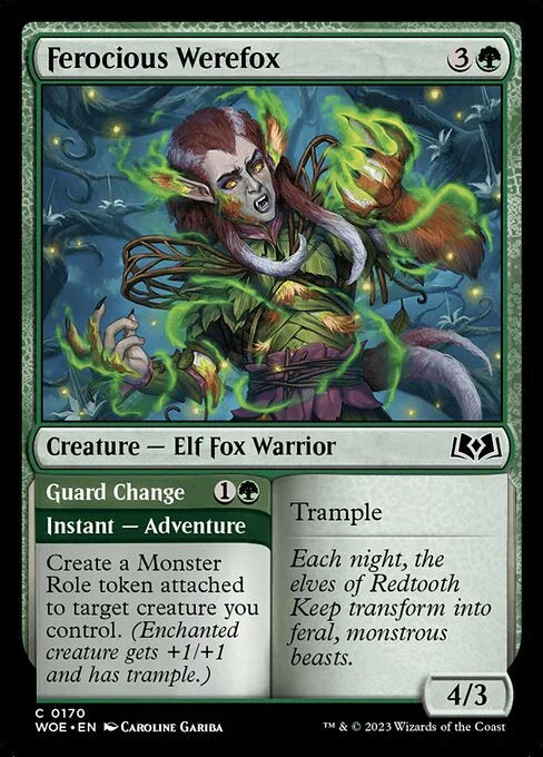 [Foil] WOE 170 Ferocious Werefox C