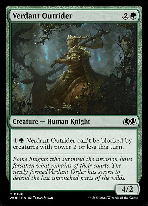 [Foil] WOE 196 Verdant Outrider C