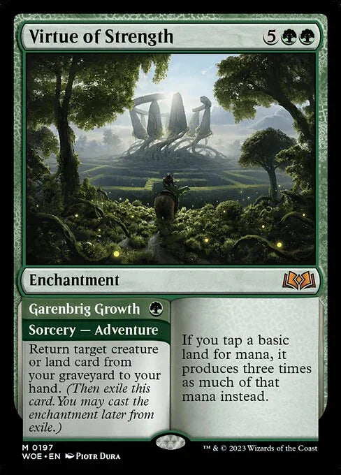 [Foil] WOE 197 Virtue of Strength M