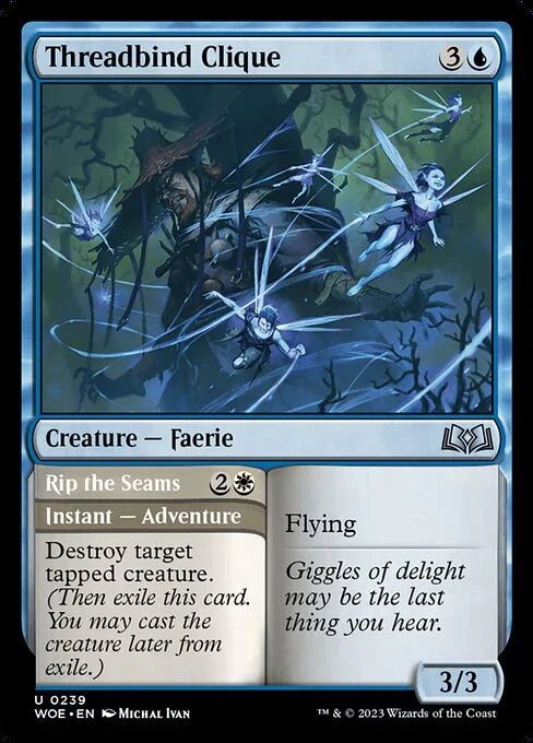 [Foil] WOE 239 Threadbind Clique U