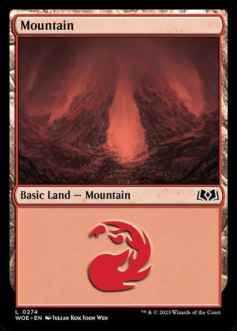 [Foil] WOE 274 Mountain (0274) L