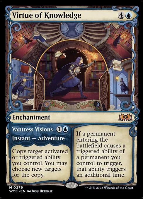 [Foil] WOE 279 Virtue of Knowledge (Showcase) M