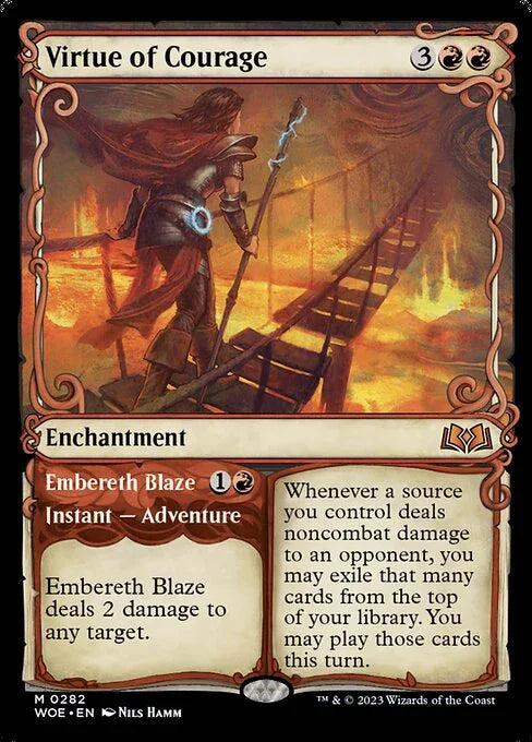[Foil] WOE 282 Virtue of Courage (Showcase) M