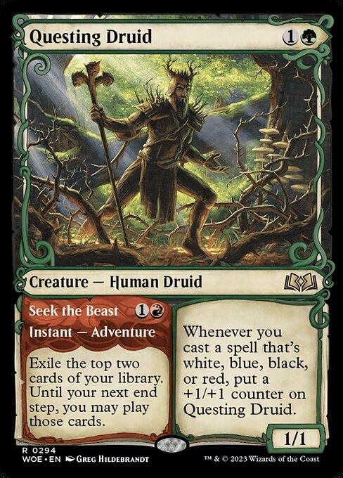 [Foil] WOE 294 Questing Druid (Showcase) R