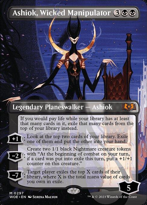 [Foil] WOE 297 Ashiok, Wicked Manipulator (Borderless) M