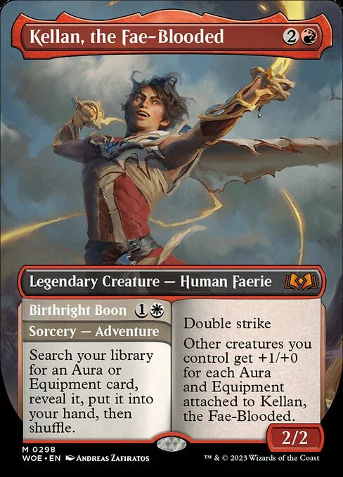 [Foil] WOE 298 Kellan, the Fae-Blooded (Borderless) M
