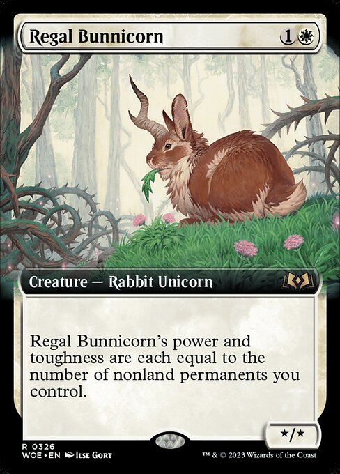 WOE 326 Regal Bunnicorn (Extended Art) R