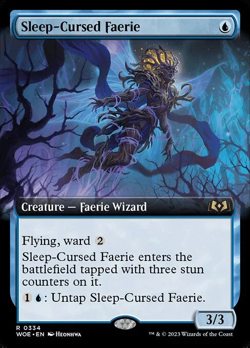 [Foil] WOE 334 Sleep-Cursed Faerie (Extended Art) R