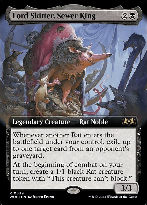 WOE 339 Lord Skitter, Sewer King (Extended Art) R