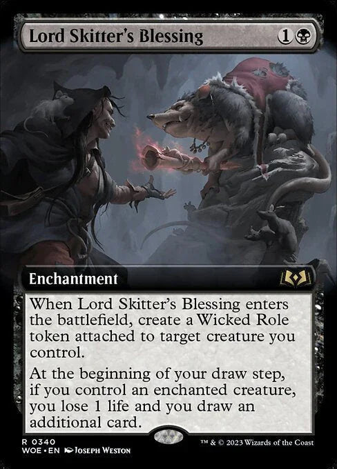 [Foil] WOE 340 Lord Skitter's Blessing (Extended Art) R