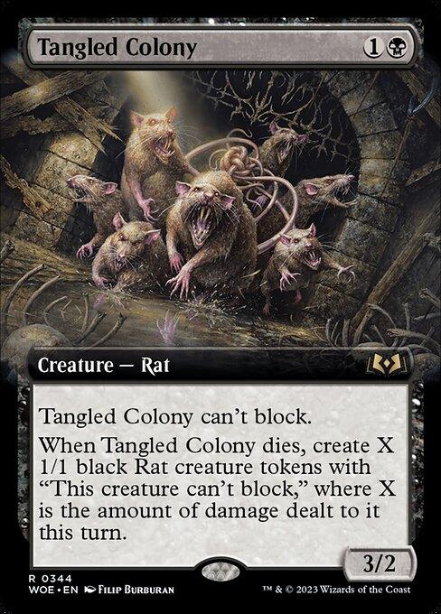 [Foil] WOE 344 Tangled Colony (Extended Art) R