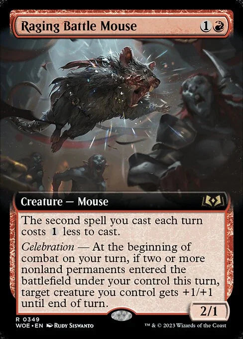 [Foil] WOE 349 Raging Battle Mouse (Extended Art) R