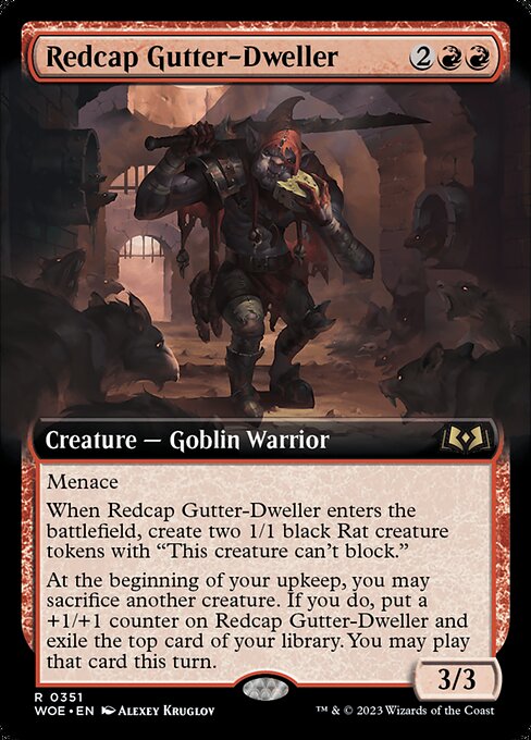 WOE 351 Redcap Gutter-Dweller (Extended Art) R