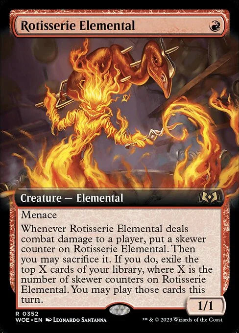 [Foil] WOE 352 Rotisserie Elemental (Extended Art) R