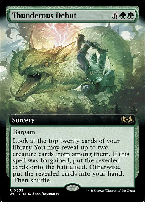 [Foil] WOE 359 Thunderous Debut (Extended Art) R