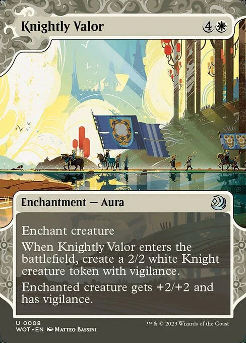 [Foil] WOT 008 Knightly Valor (0008) U
