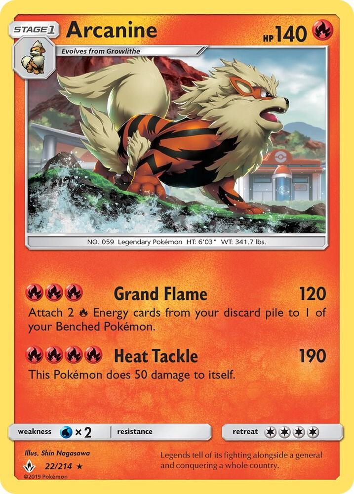 UNB 22/214 Arcanine RH