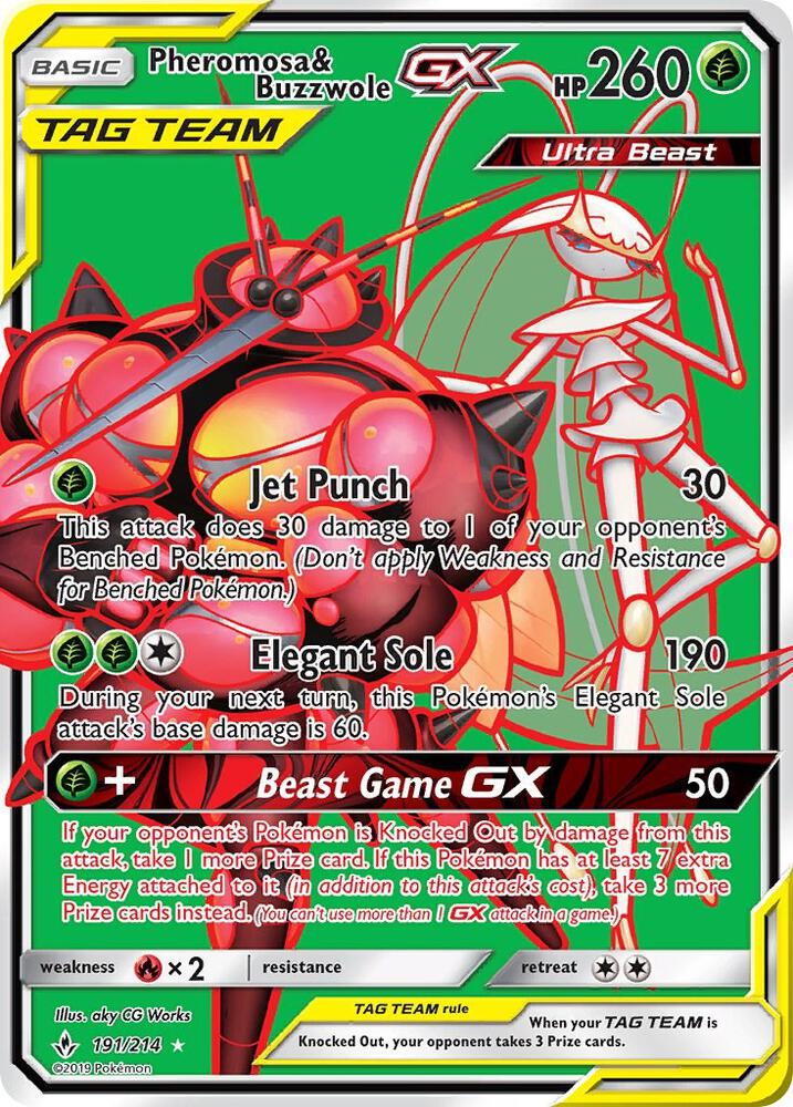 UNB 191/214 Pheromosa & Buzzwole GX SR