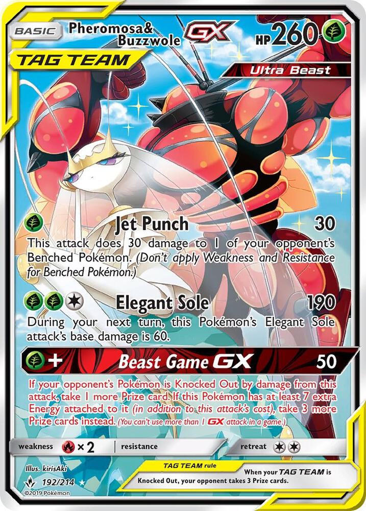 UNB 192/214 Pheromosa & Buzzwole GX SR