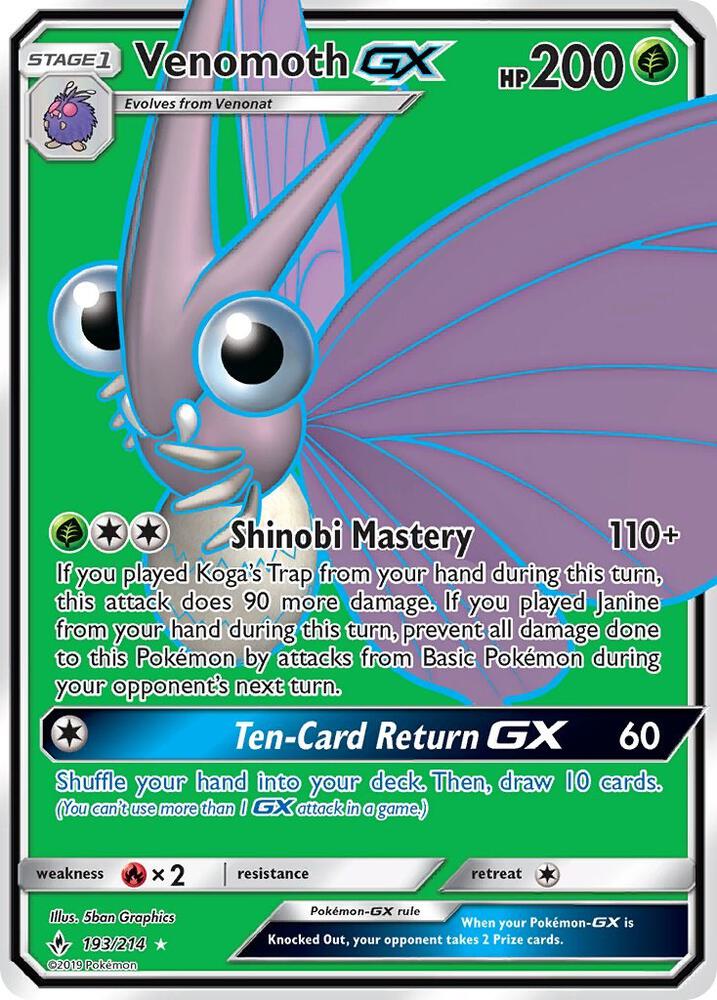 UNB 193/214 Venomoth GX SR