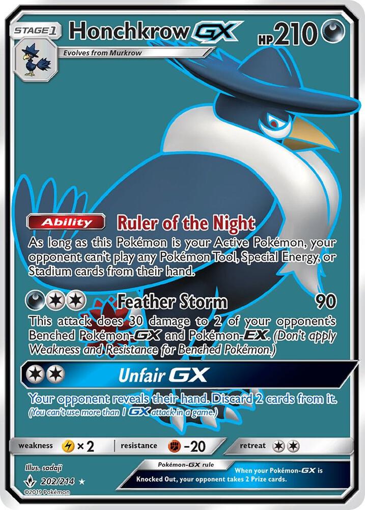 UNB 202/214 Honchkrow GX SR
