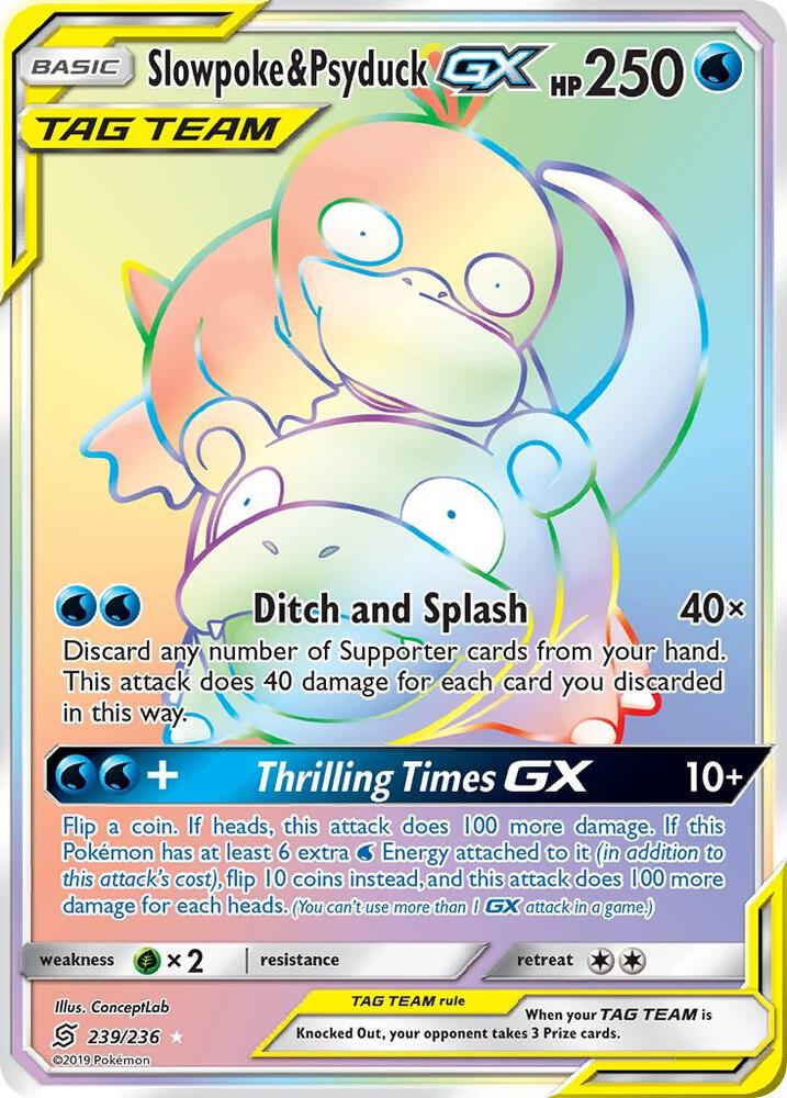 UNM 239/236 Slowpoke & Psyduck GX SR