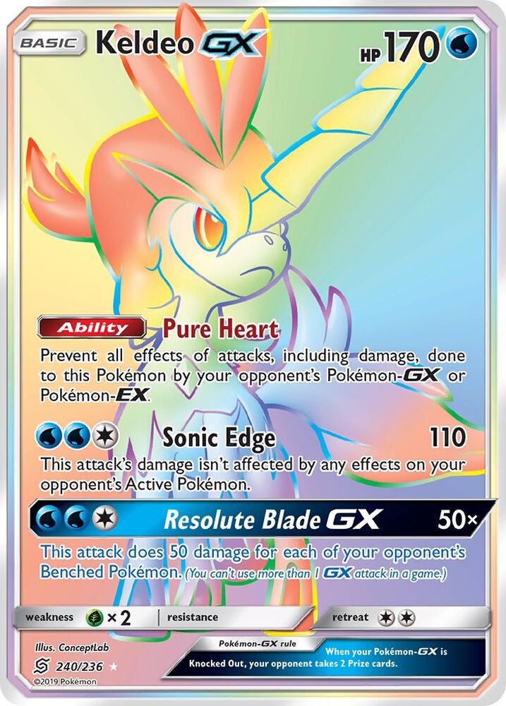 UNM 240/236 Keldeo GX SR