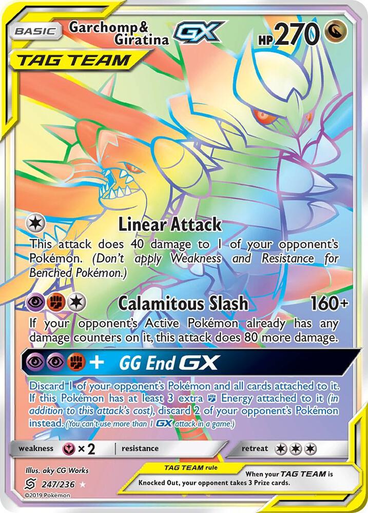 UNM 247/236 Garchomp & Giratina GX SR