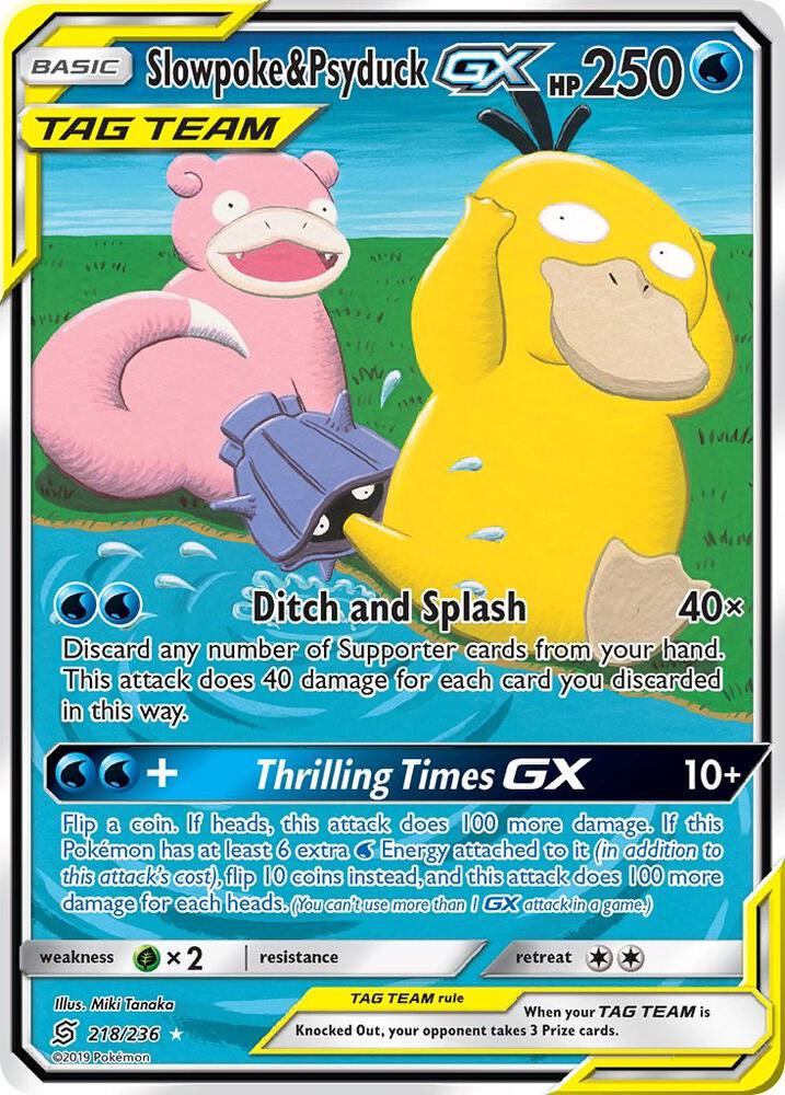UNM 218/236 Slowpoke & Psyduck GX SR
