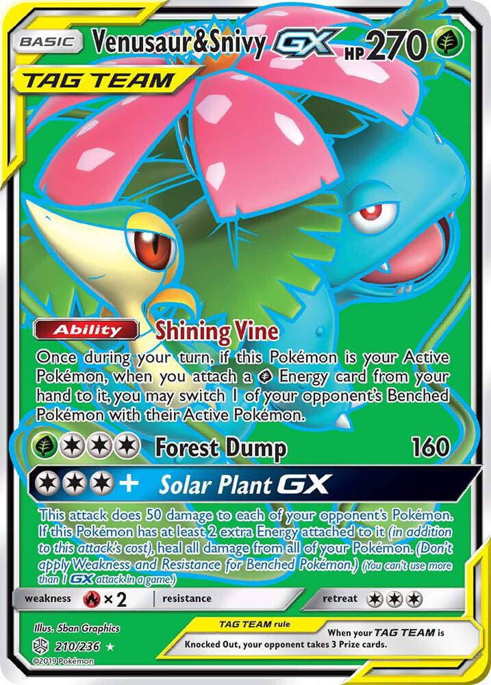CEC 210/236 Venusaur & Snivy GX SR