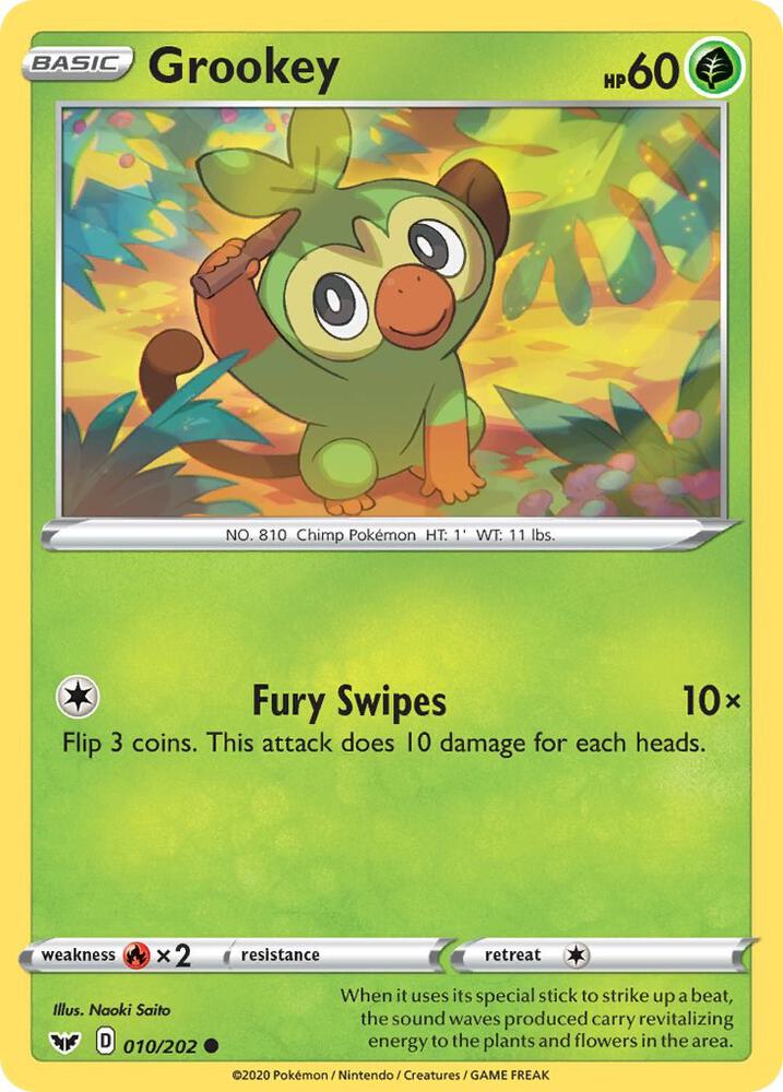 [Reverse Holo] SSH 010/202 Grookey C