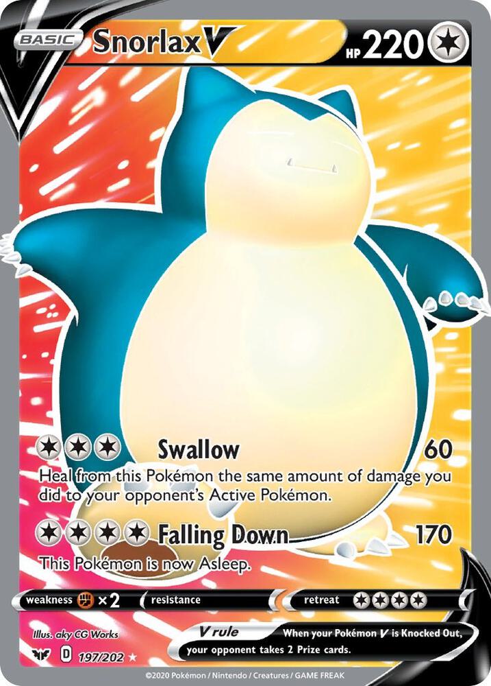 SSH 197/202 Snorlax V SR