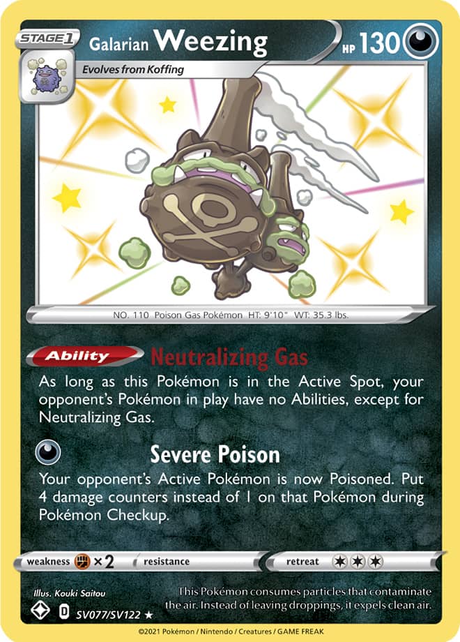 SHFSV SV077/SV122 Galarian Weezing